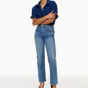 Aritzia Jeans Denim Forum Arlo High Rise Straight 28L